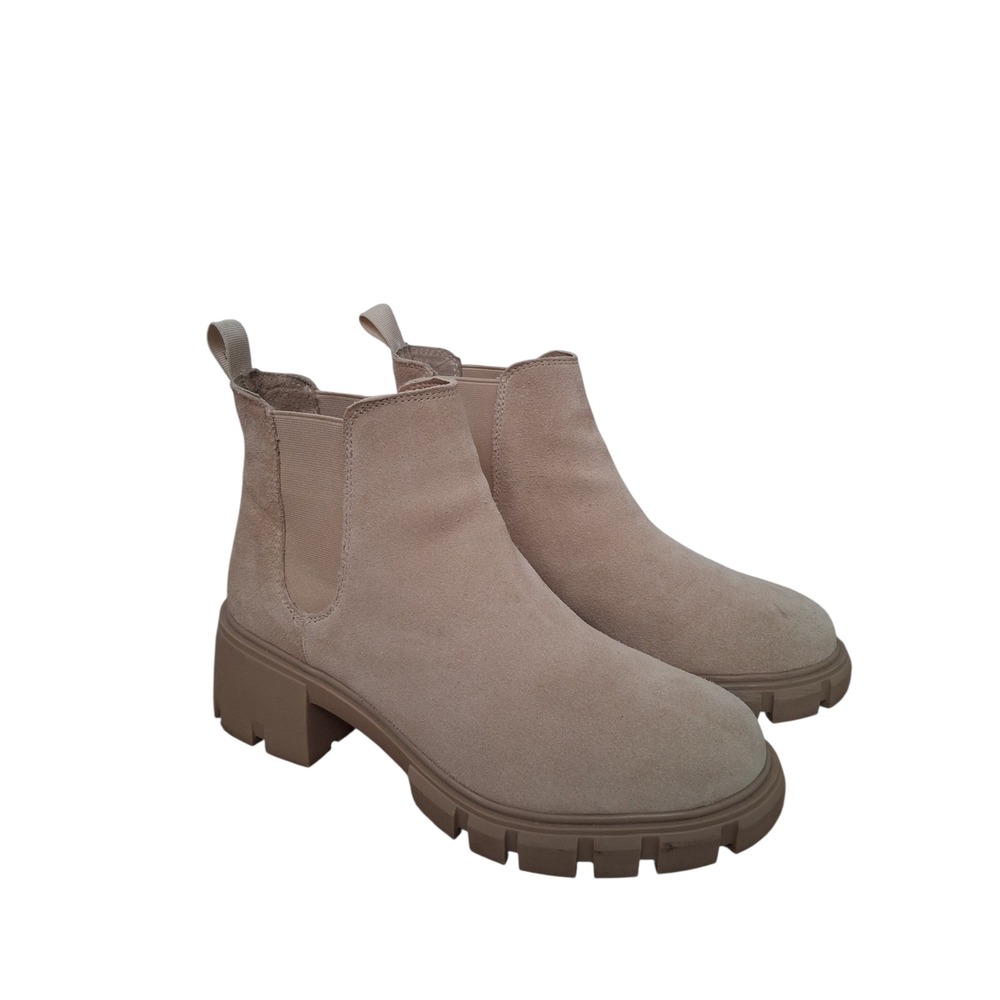 Steve Madden Chunky Leather Womens size 8.5 Howler Grungecore Lug Chelsea Boots